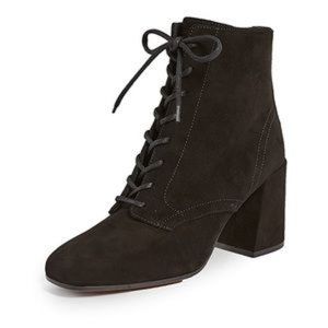 VINCE Black Halle Suede Booties in Size 7